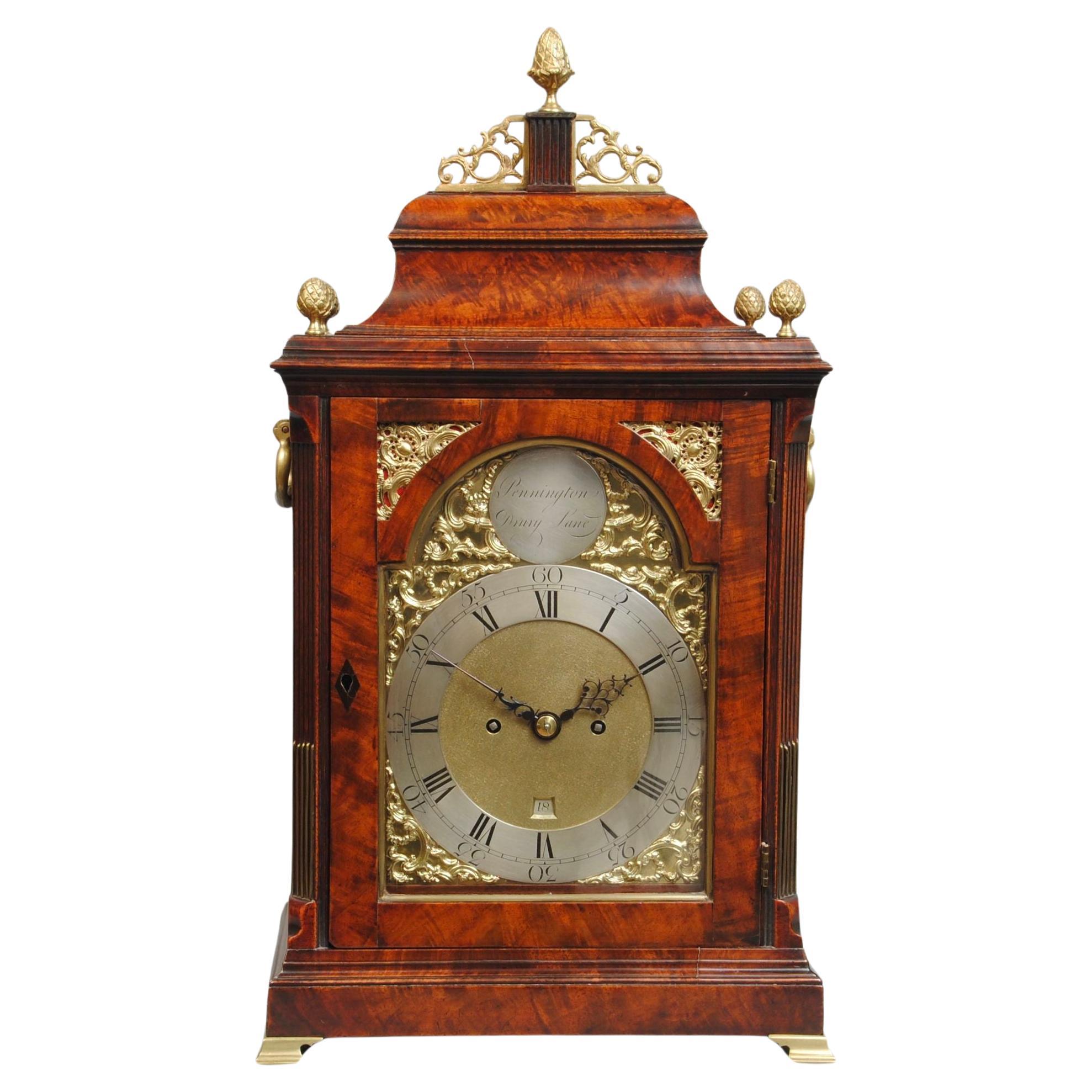 A Fine 18th Century Mahogany Bell Top Bracket Clock