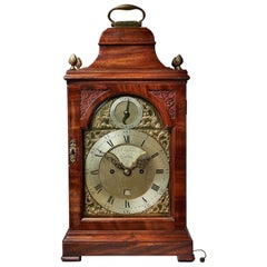 Fine 18th Century Mahogany Eight Day Table Clock with Trip Quarter Repeat