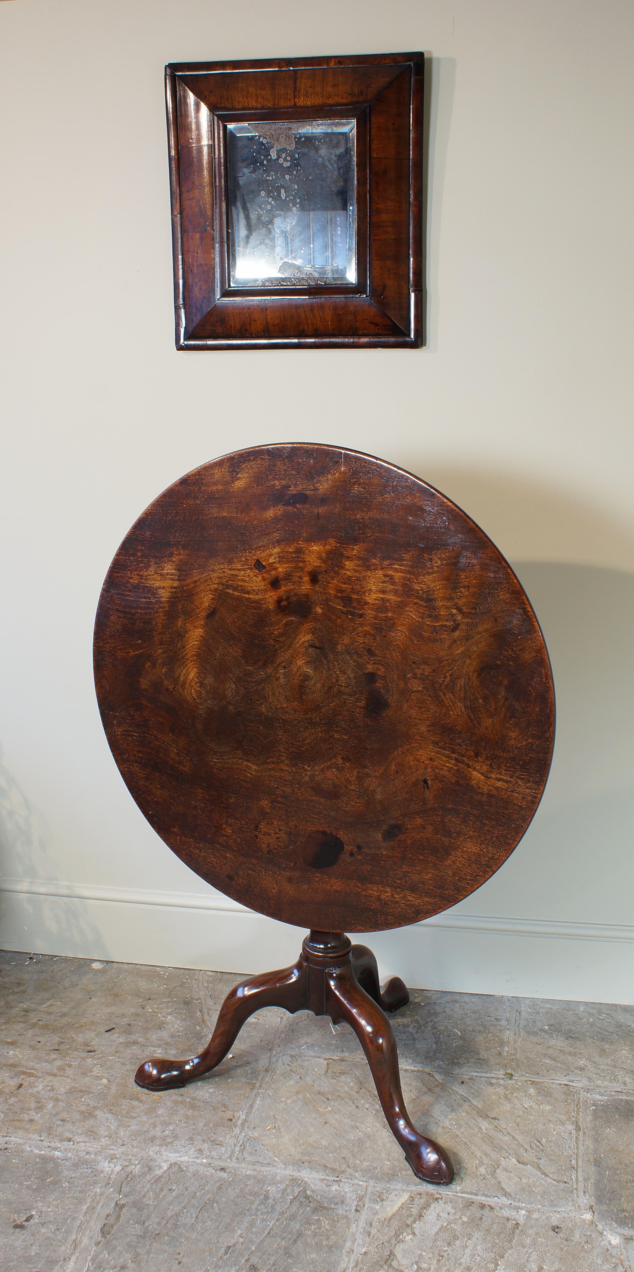 Turned A Fine 18th Century Mahogany Tripod Table. For Sale