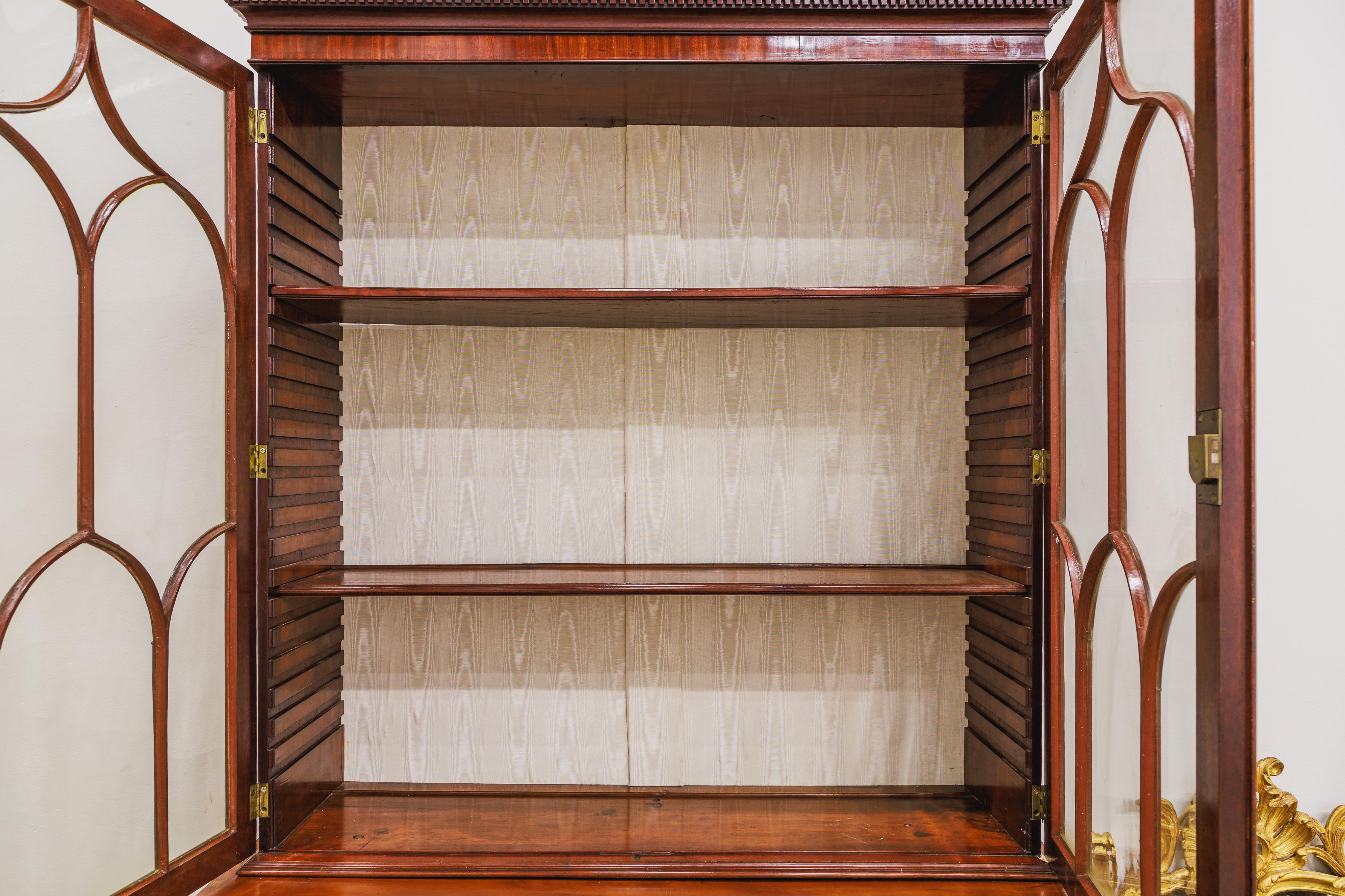 Inlay A fine 18th century Scottish Regency mahogany and satinwood inlayed secretary For Sale