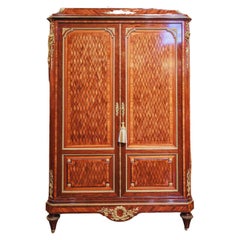 Fine 19th Century French Louis XVI Kingwood Parquetry Cabinet by T Millet