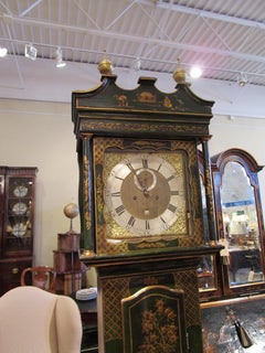 Fine 19th C Lacquered Chinoiserie Grandfather Clock by Triggs and Sons London