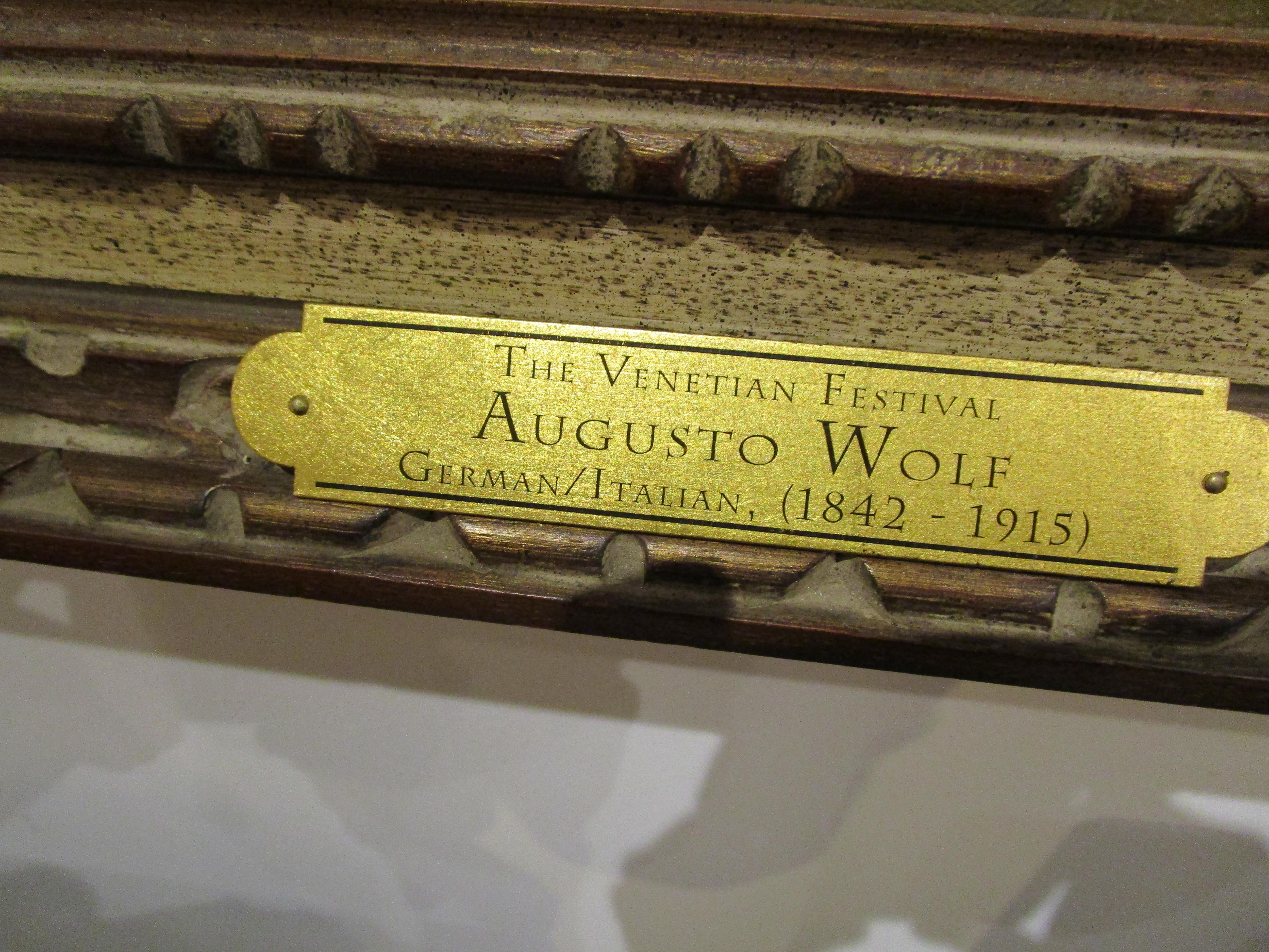 A  raffinato dipinto del XIX secolo di August Wolf intitolato 