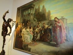 A  fine 19th c Palatial painting entitled " Venetian Festival" by August Wolf