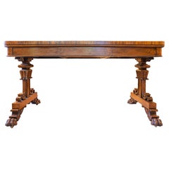 A fine 19th c Regency Rosewood sofa table. Finely carved with a single drawer .