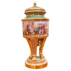 Fine 19th Century Austrian Royal Vienna Porcelain Hand Painted Urn