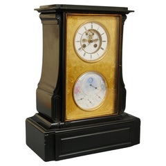 Fine 19th Century Belgium Slate Perpetual Calendar Clock