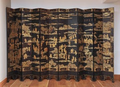 Fine 19th Century Chinese Coromandel Twelve-Leaf Screen