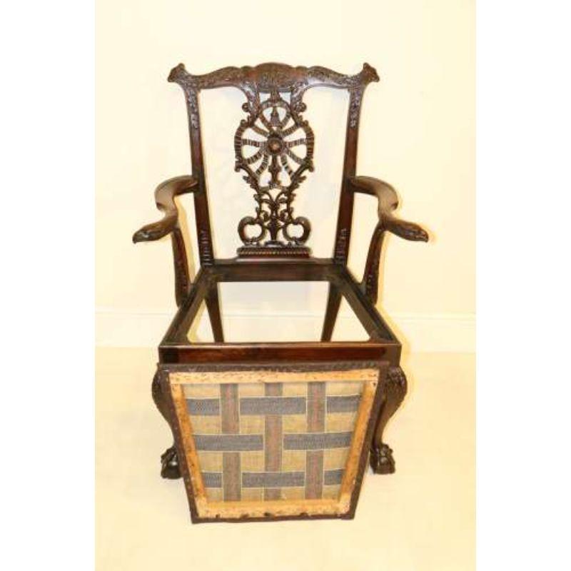 A Fine 19th Century Chippendale Style Armchair For Sale 14