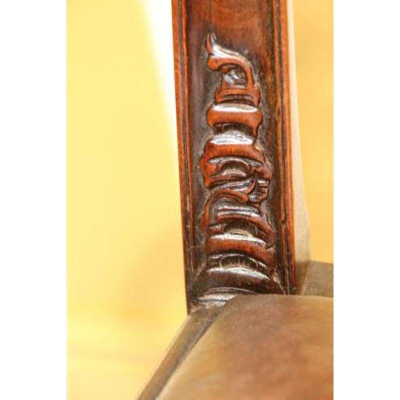 Acajou Fauteuil raffiné de style Chippendale du 19ème siècle en vente