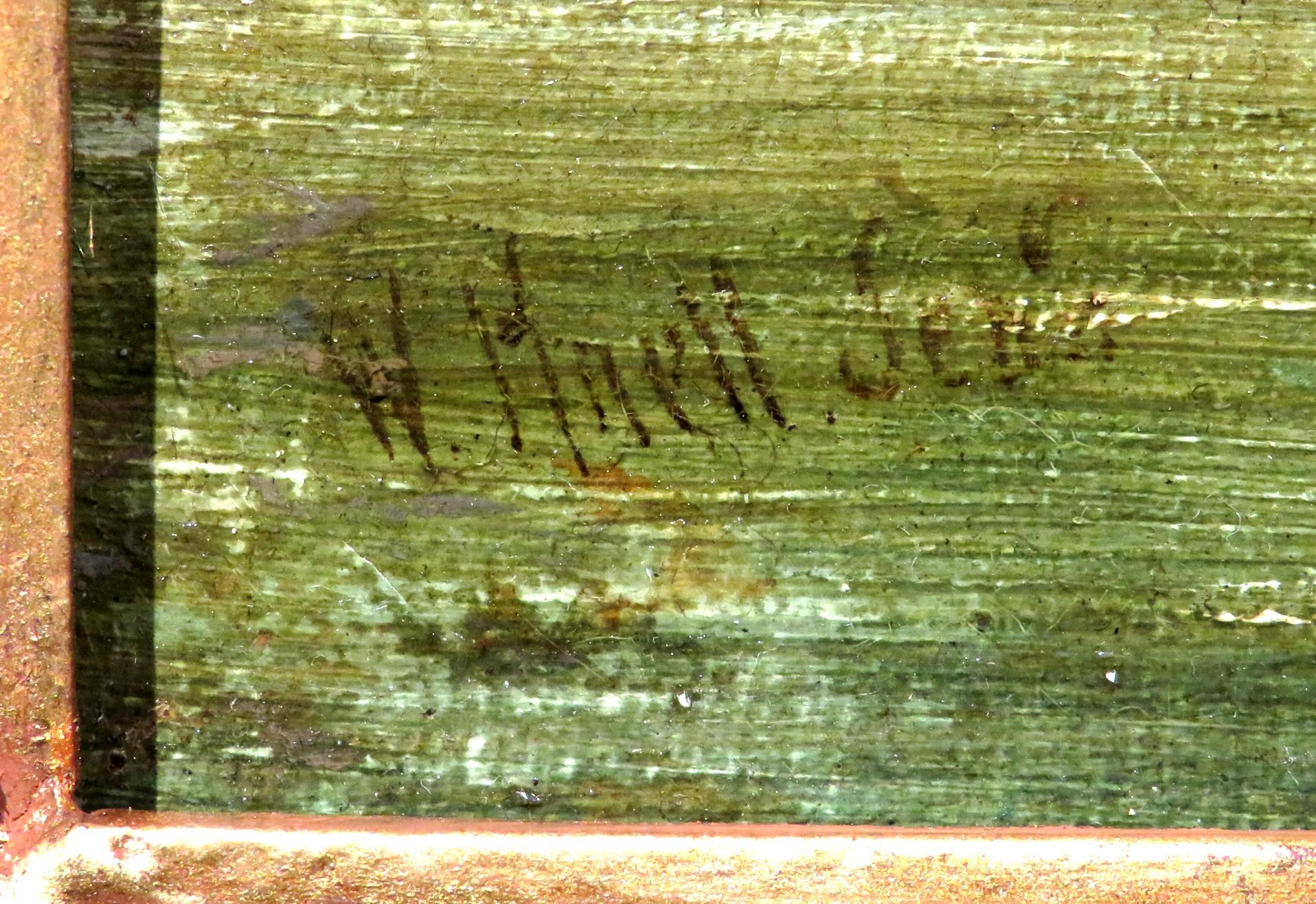 Dipinto a mano Un bel paesaggio marino olandese del XIX secolo di William Adolphus Knell, (1801-1875) in vendita