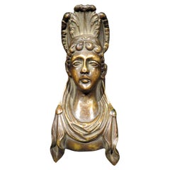 A Fine 19th Century Egyptian Revival Figural Bronze Furniture Mount, Circa 1830