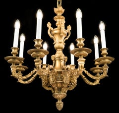 A fine 19th Century French Gilt Bronze Ormolu Chandelier