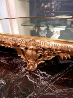 Fine 19th Century French Louis XV Gilt Bronze and Mirrored Plateau