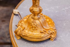 A fine 19th century French Louis XVI gilt bronze lamp.