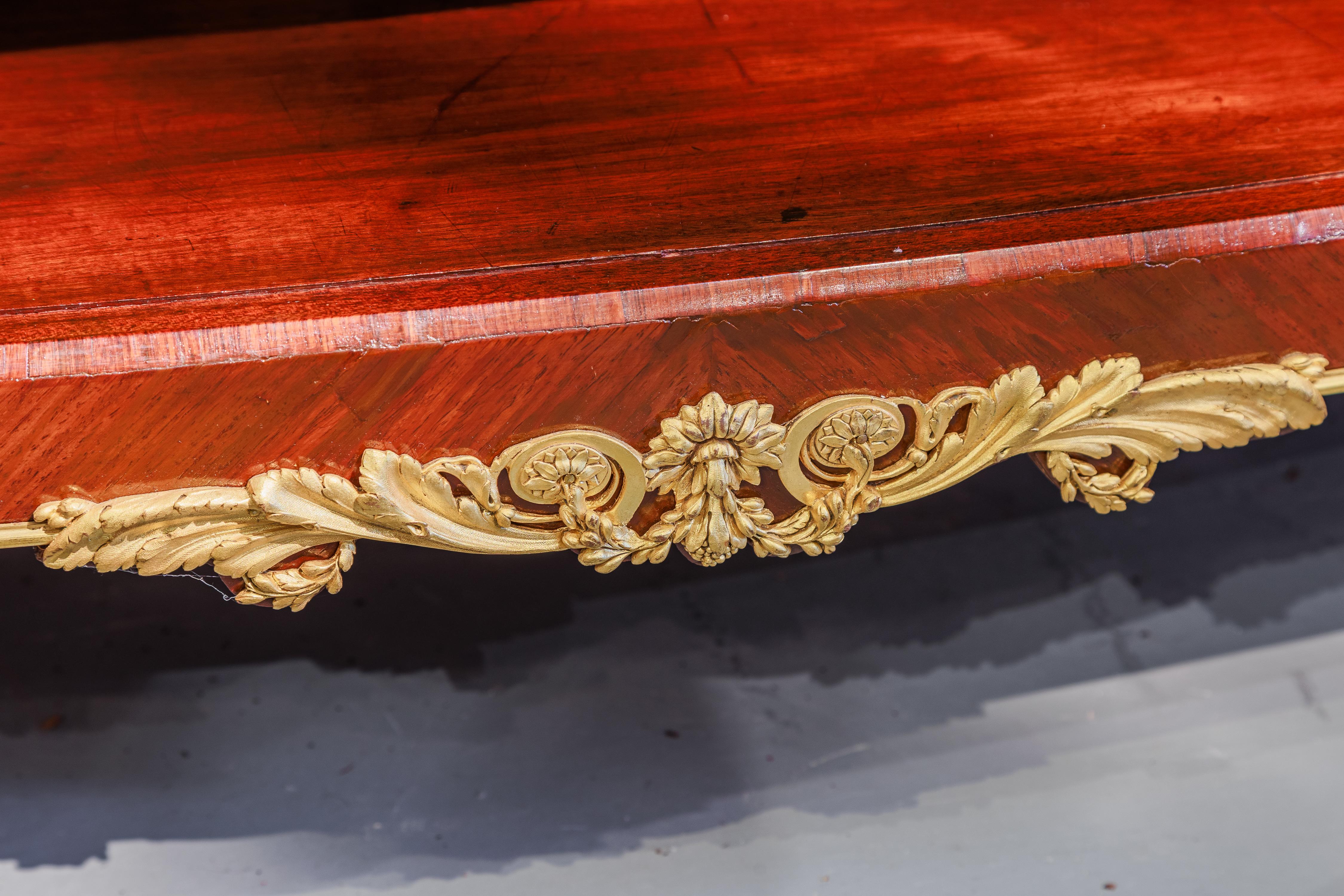 Gilt A fine 19th century French Louis XVI mahogany and gilt bronze mounted bookcase