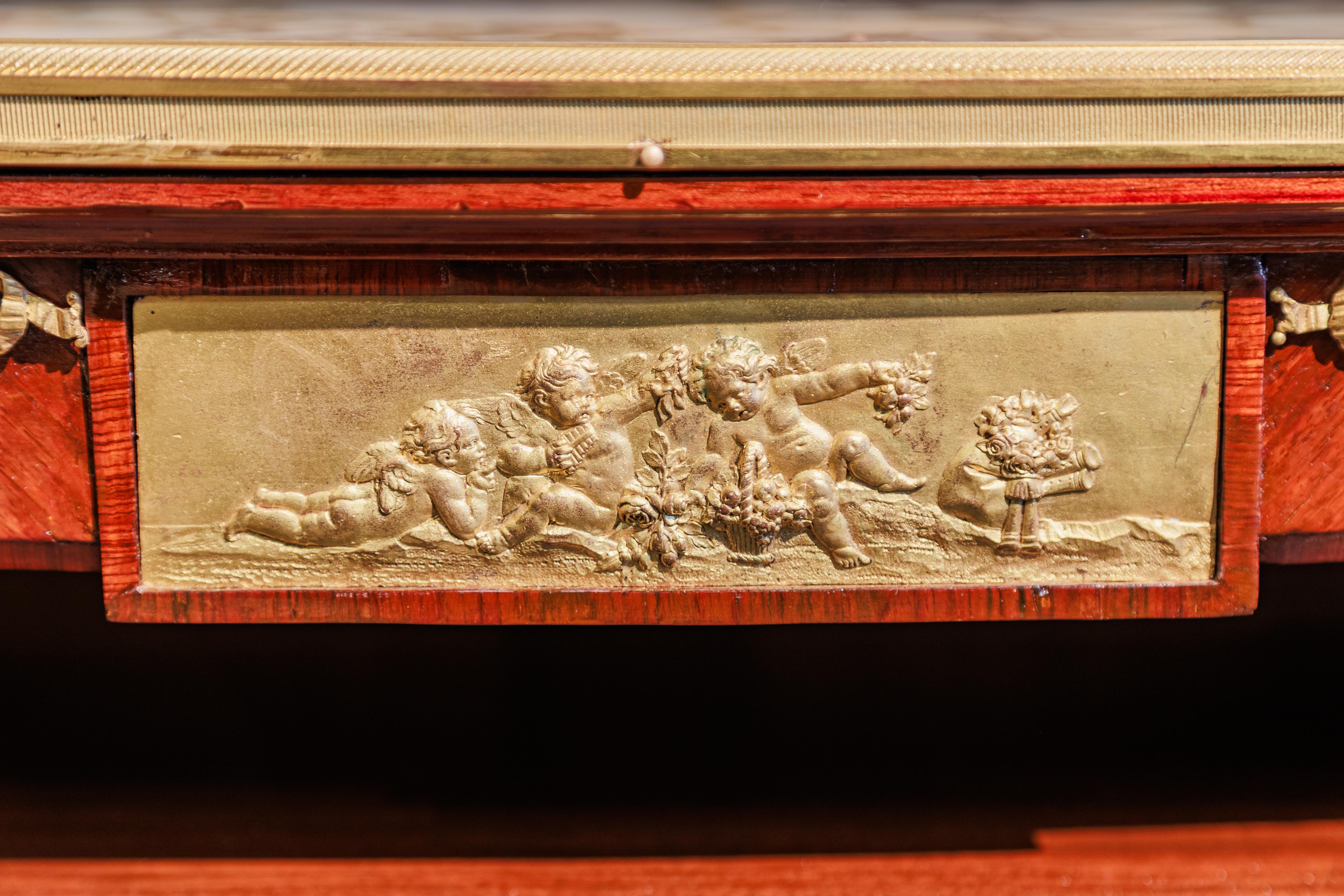 19th Century A fine 19th century French Louis XVI mahogany and gilt bronze mounted bookcase
