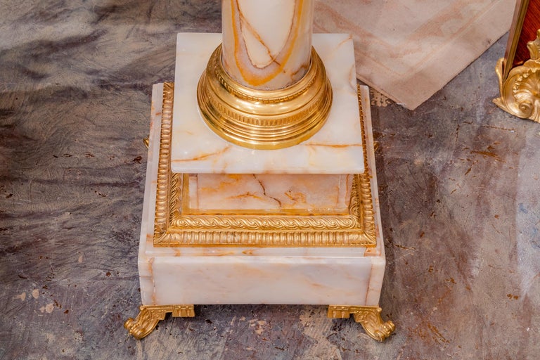 Fine 19th Century French Louis XVI Onyx and Gilt Bronze Pedestal For ...