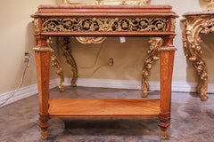 A fine 19th century French mahogany and gilt bronze console by Maison Forest