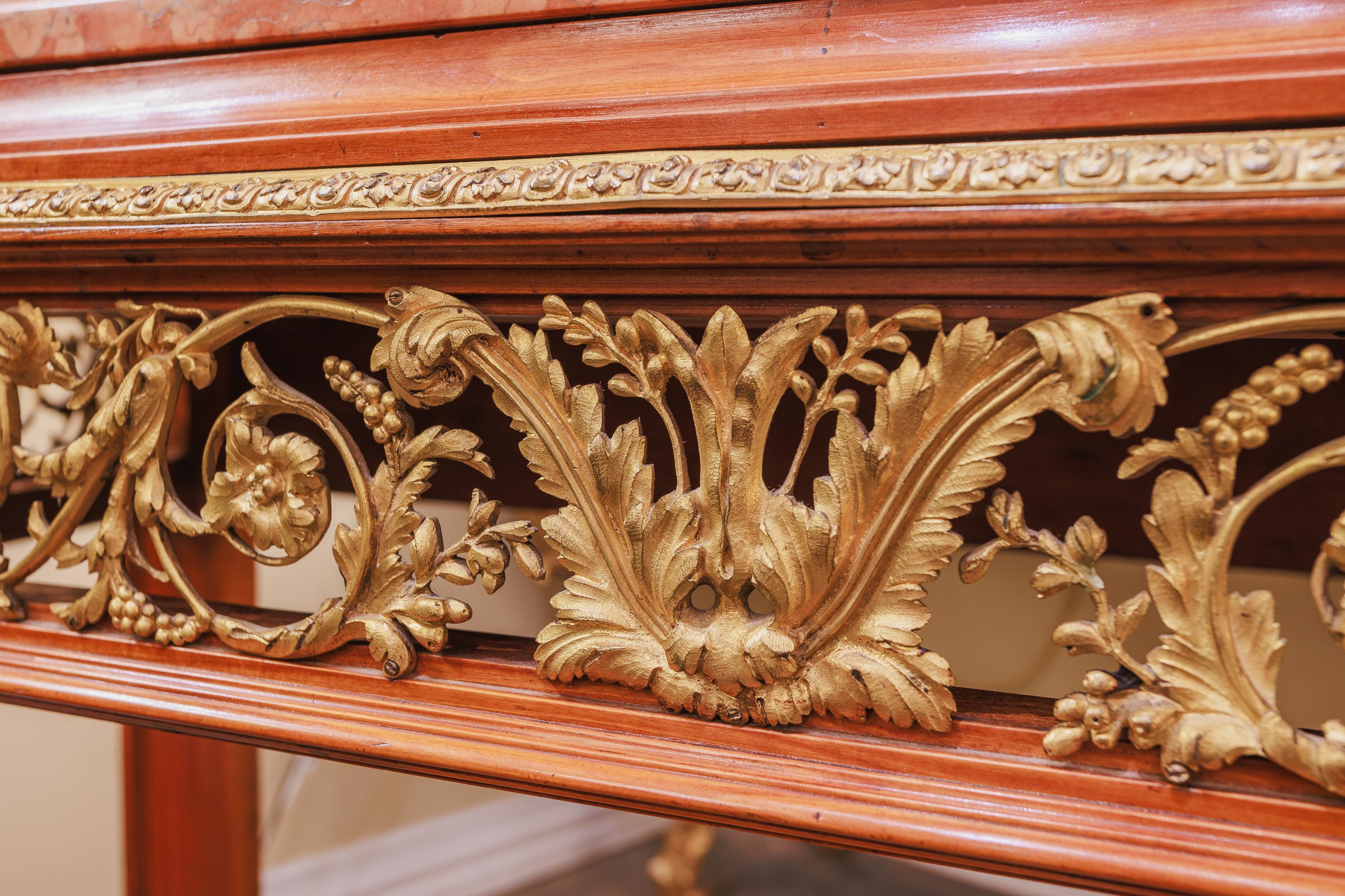 Gilt A fine 19th century French mahogany and gilt bronze console by Maison Forest For Sale