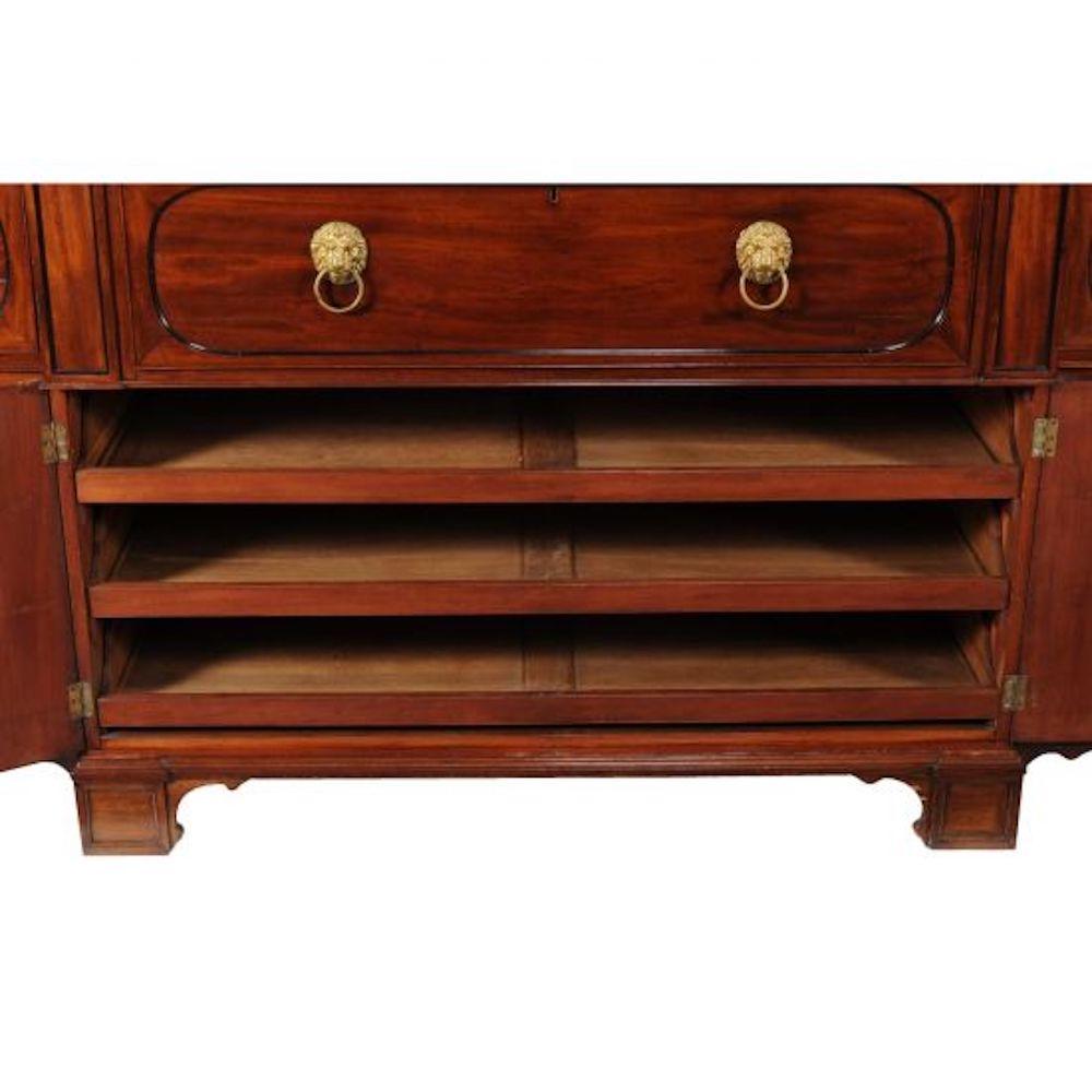 British Fine 19th Century George IV Period Secretaire Library Breakfront Bookcase