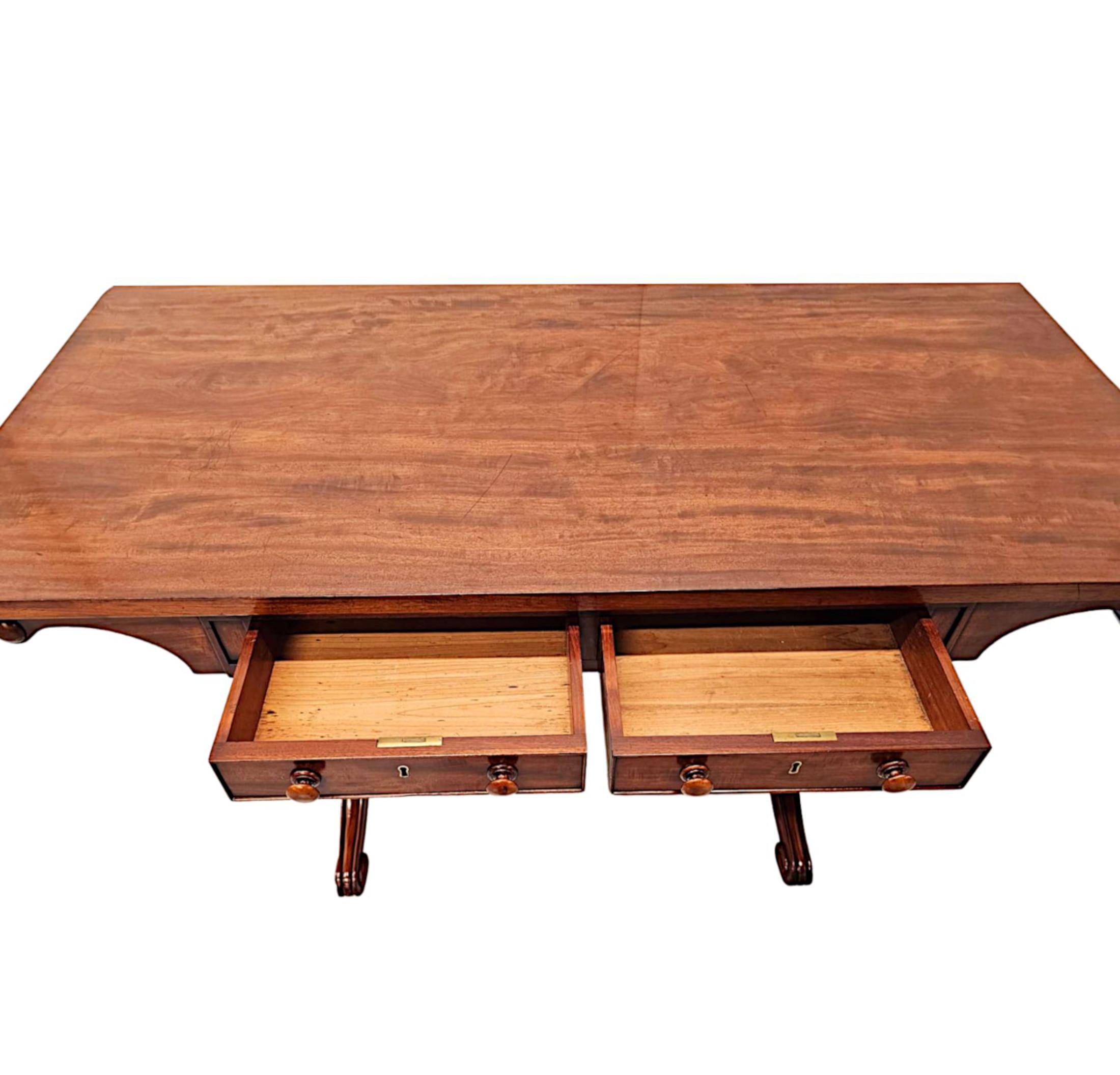  A  Fine 19th Century Irish Library Table Attributed to Gillingtons of Dublin For Sale 2
