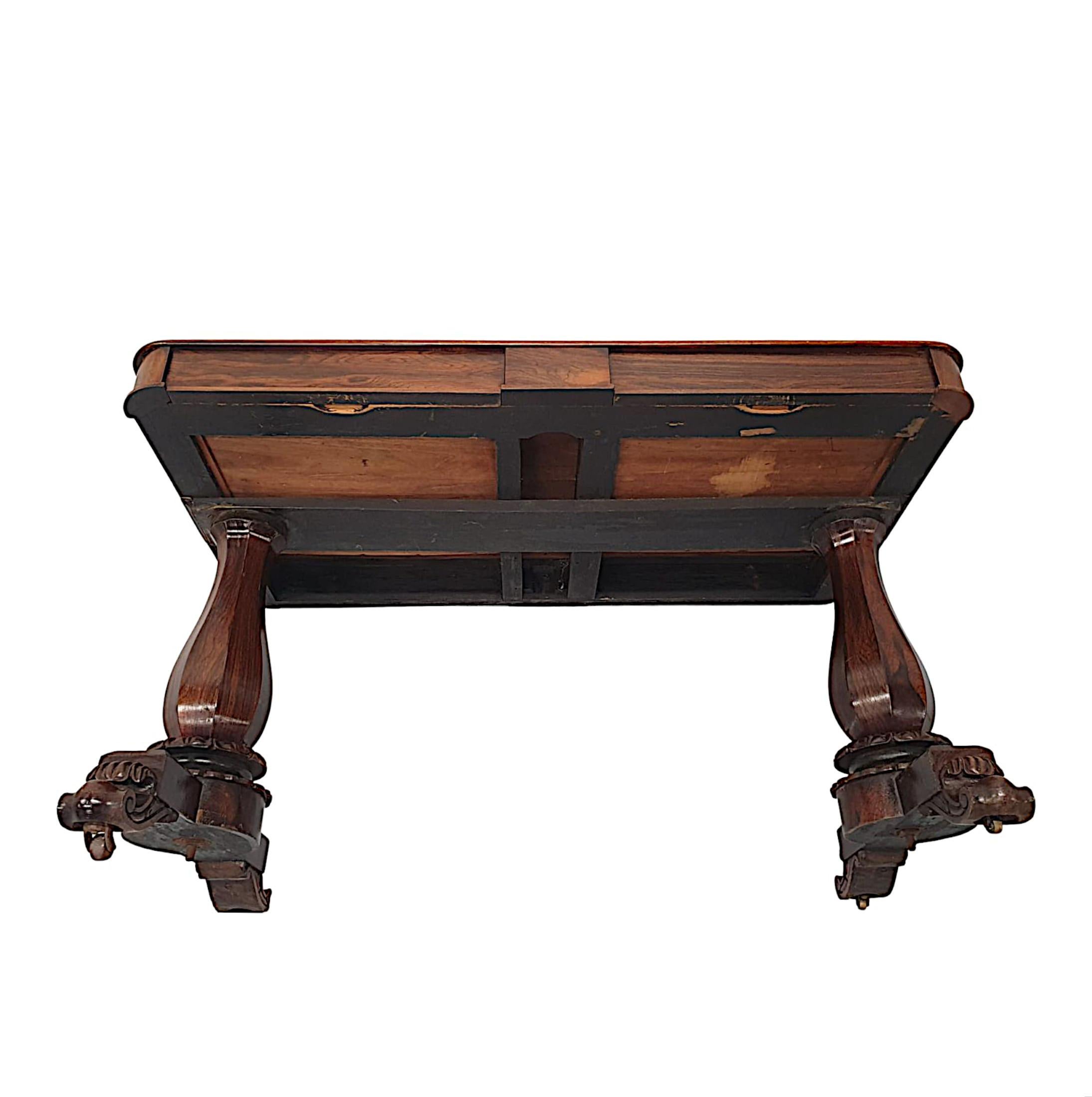 Fine 19th Century Irish Library Table in the Manner of Williams and Gibton For Sale 3