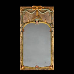 A Fine 19th Century Italian Polychrome Overmantle Mirror