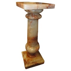 A fine 19th century large and solid onyx pedestal . Excellent condition .