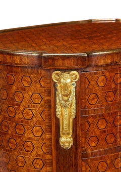 Fine 19th Century Parquetry Louis XV/XVI Transitional Style Side Table