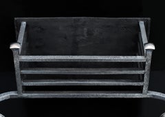 Fine 19th Century Polished Iron Fire Basket