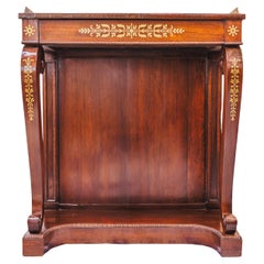 Feine Regency-Konsole aus Palisander und Messing mit Intarsien aus dem 19.