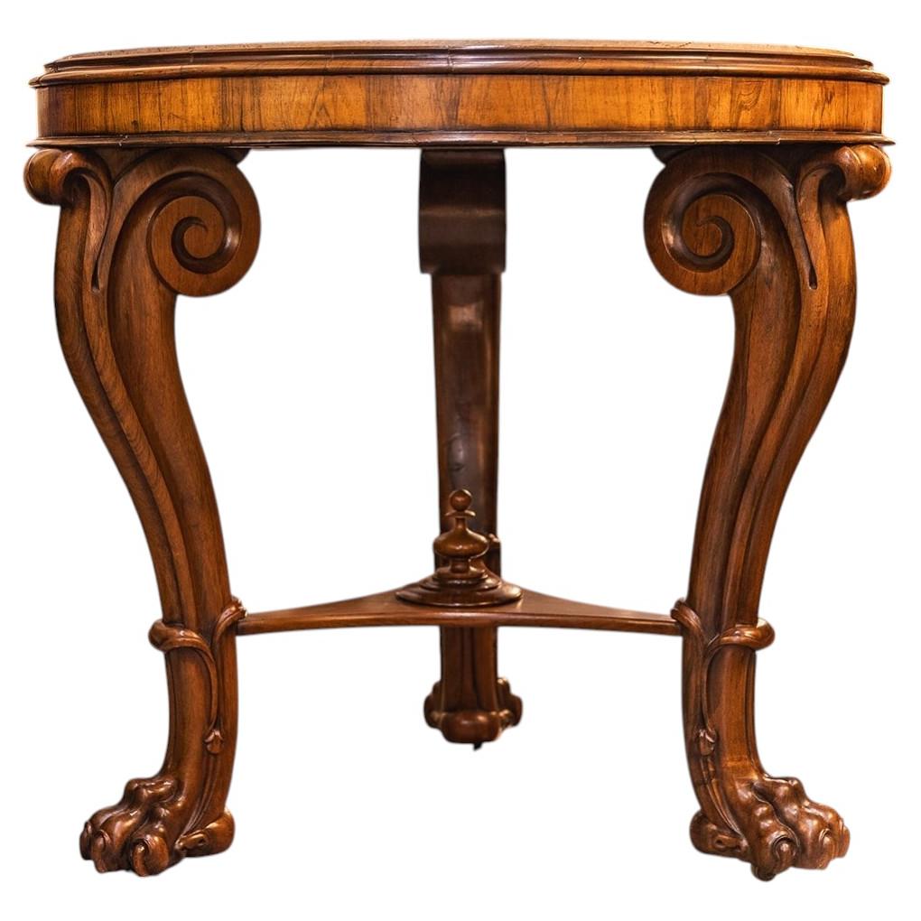 A fine 19th century Regency rosewood and marble top center table
