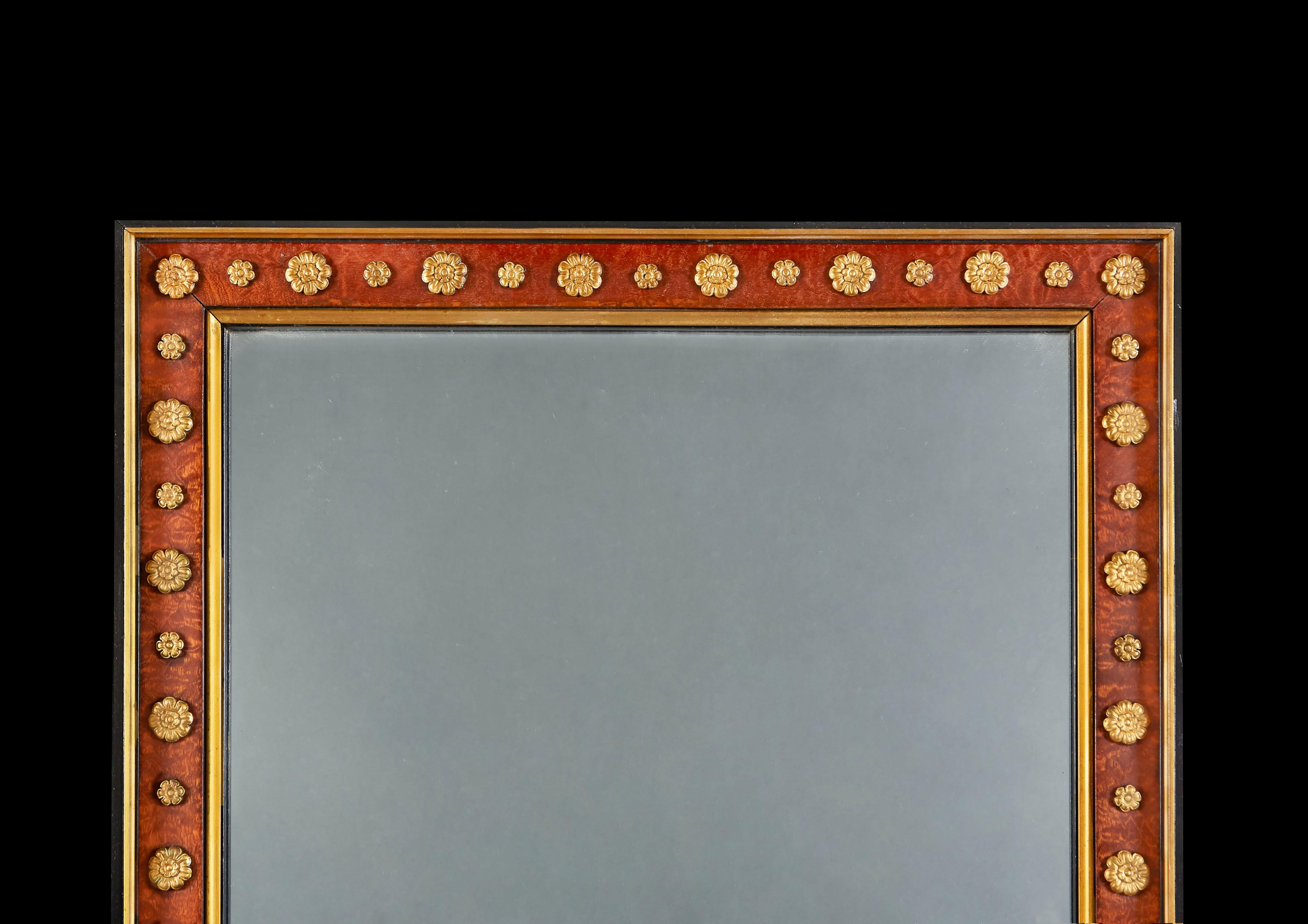 Fine 19th Century Russian Mirror with Ormolu Paterae In Good Condition In London, GB