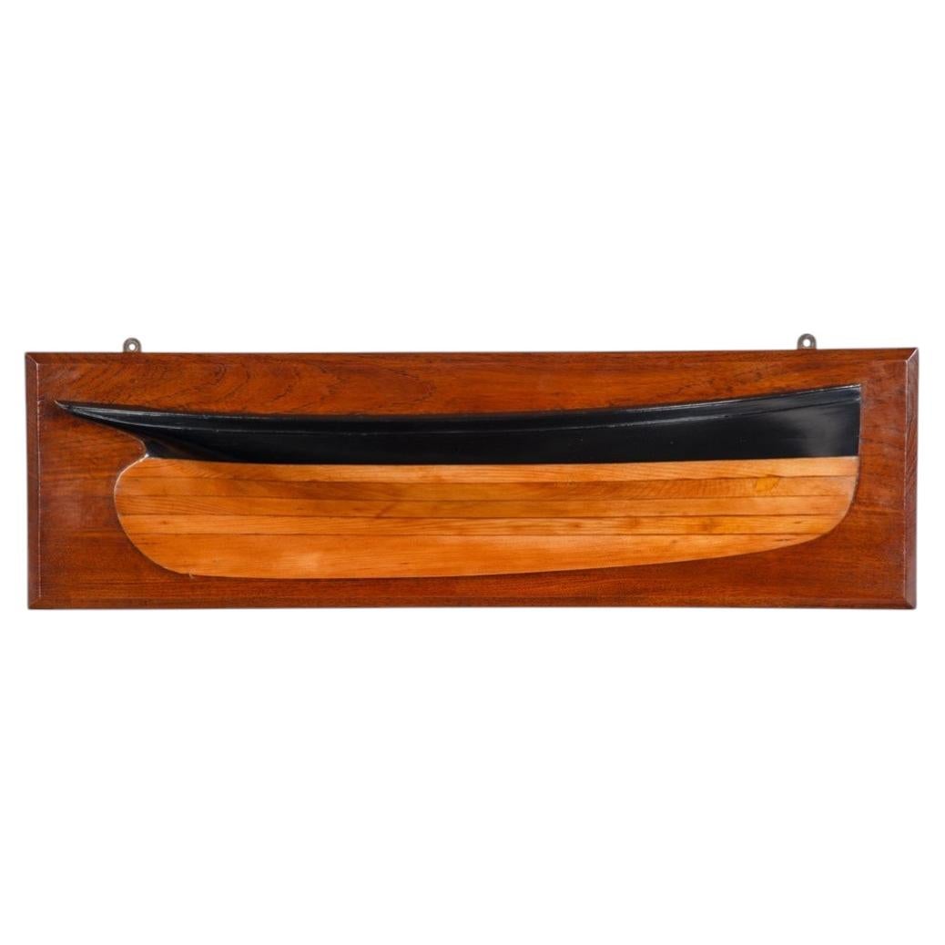 A Fine 19th Century Victorian Half Hull or Block of a Classic Sailing Yacht