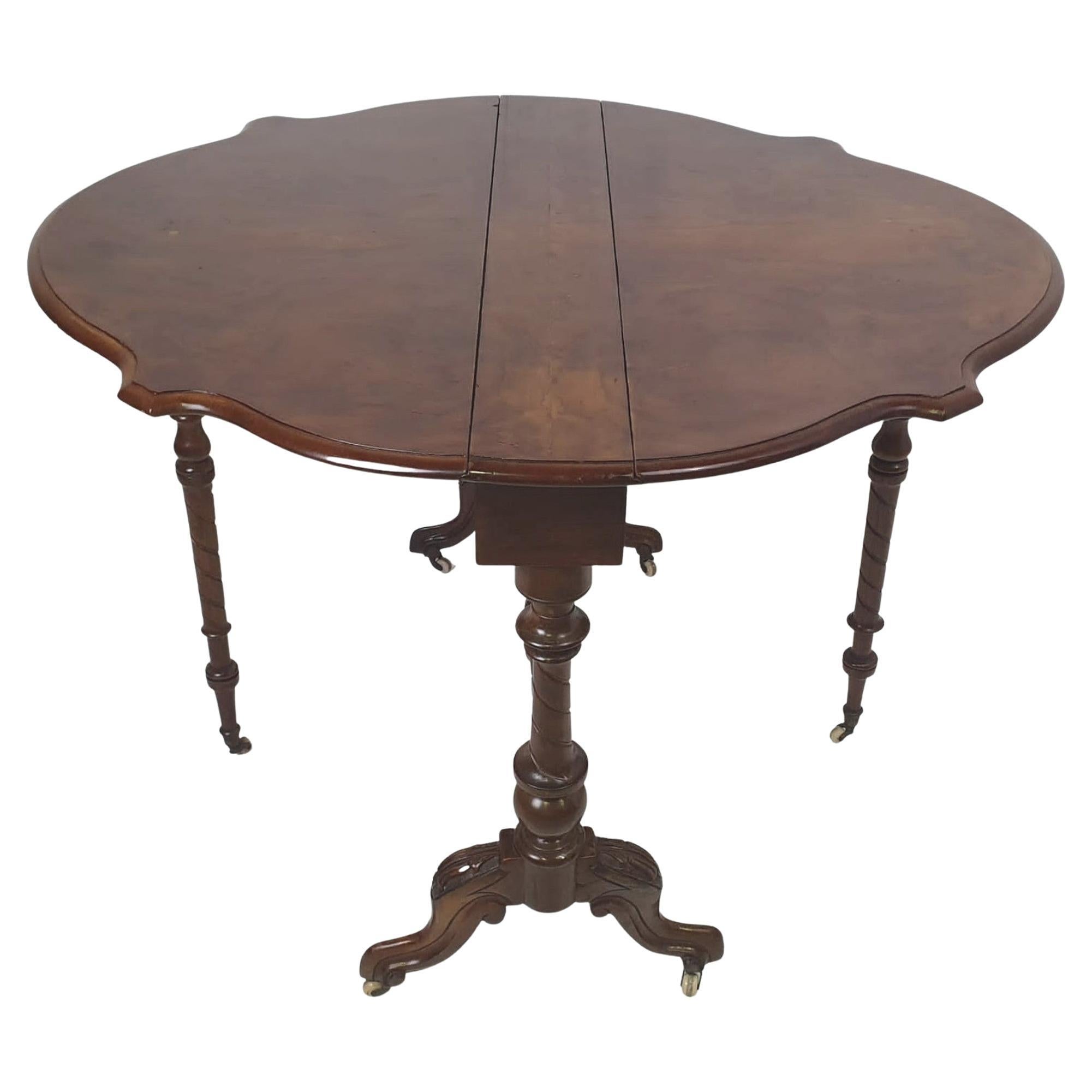 Fine 19th Century Walnut Large Size Sutherland Table For Sale