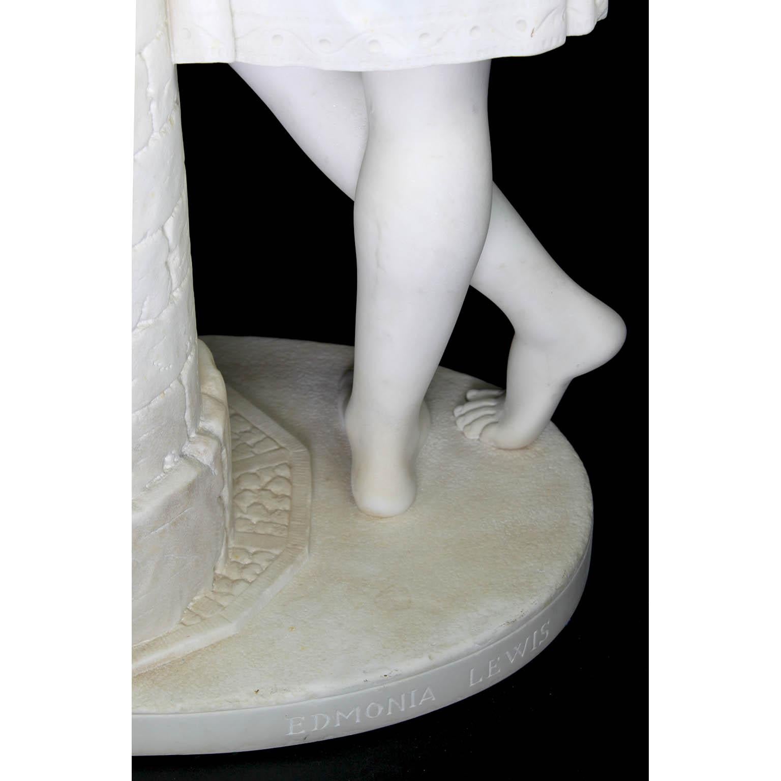 Fine 19th Century White Marble Sculpture of “Rebecca at the Well” For Sale 11