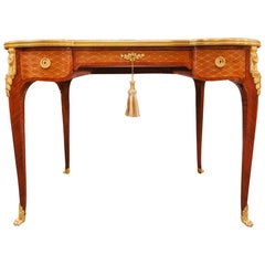 A fine 19th French Louis XVI kingwood writing desk by P. Sormani. gilt bronze