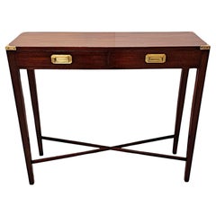 Vintage A Fine 20th Century Hand Made Mahogany Campaign Style Console Table