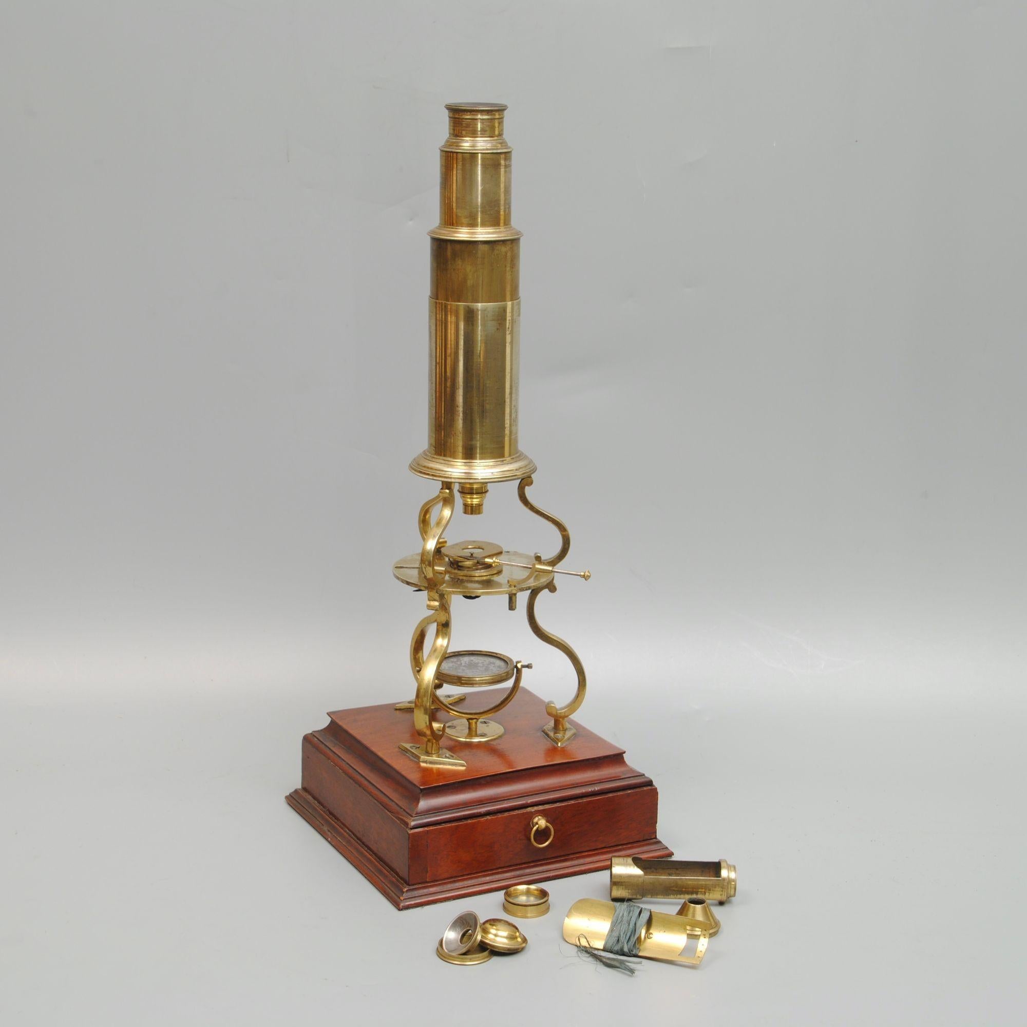 Anglais Magnifique microscope Adams, London Culpepper en vente