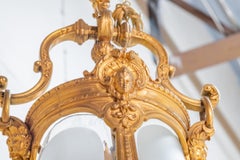 Fine and Beautiful 19th Century French Cut Crystal Gilt Bronze Lantern