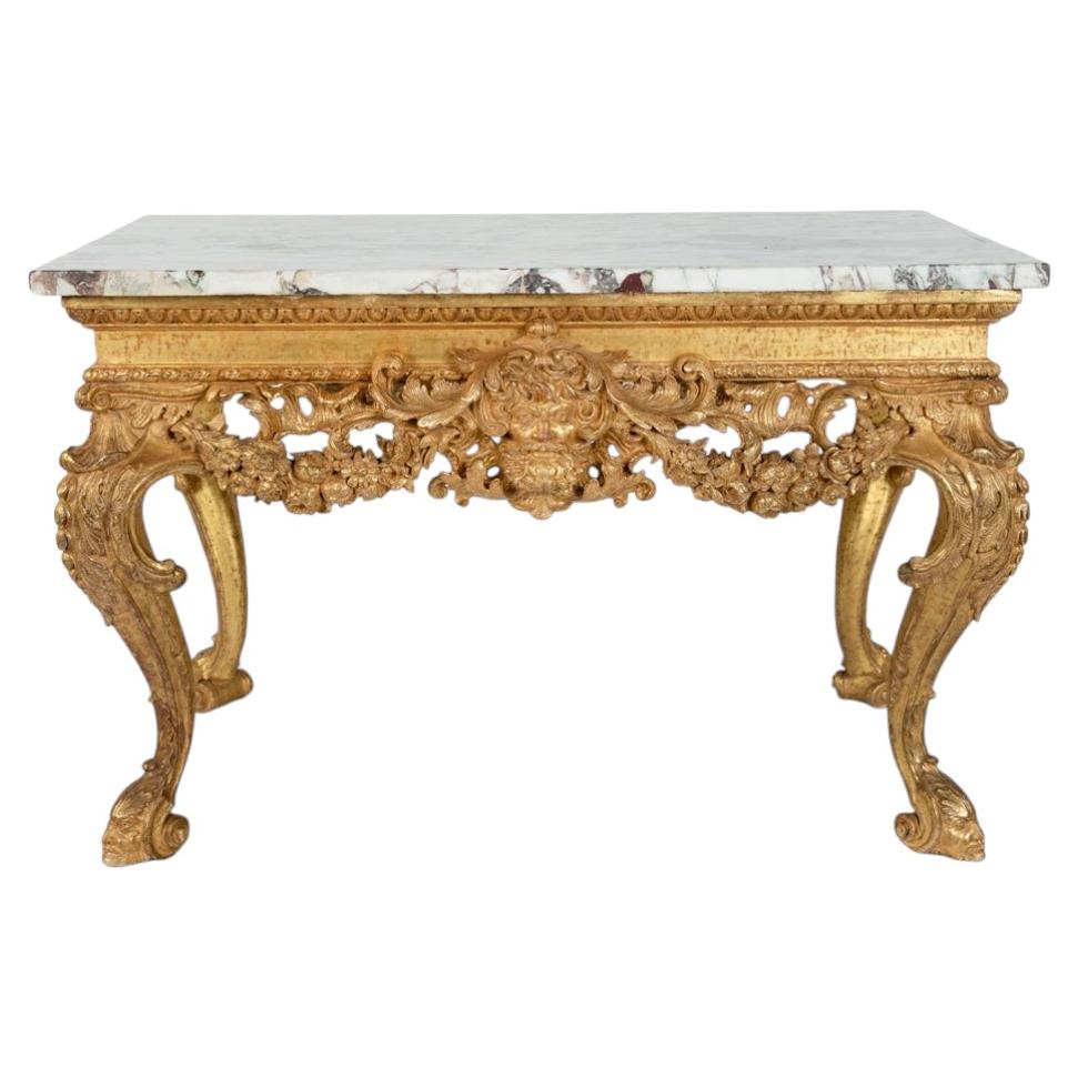 A Fine and Highly Important Mid 18th Century Giltwood Centre Table