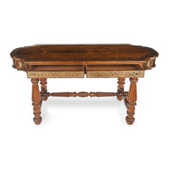 A Fine and Important George IV Period Rosewood Library Side Table by Gillows