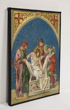 Fine and Large Italian Micromosaic Panel of "Jesus Being Laid to Rest"