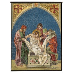 Fine and Large Italian Micromosaic Panel of "Jesus Being Laid to Rest"