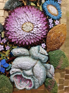 Fine and Large Italian Mosaic, Micromosaic and Blown Glass Mirror, Venice, 19th