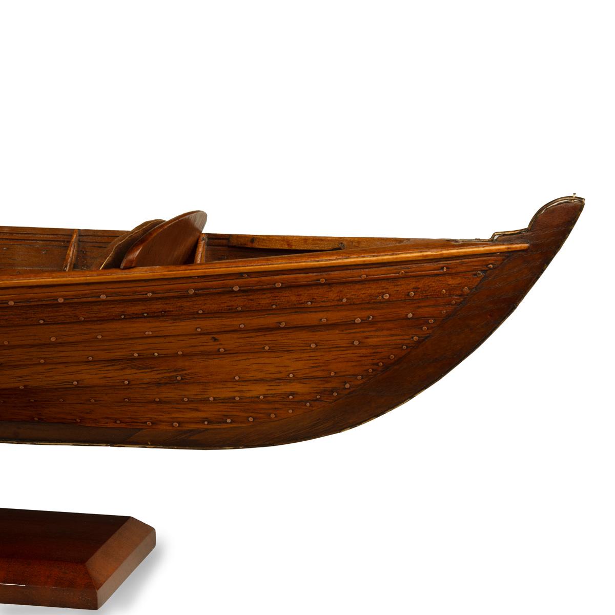 Mahogany A fine and large model of a Thames wherry