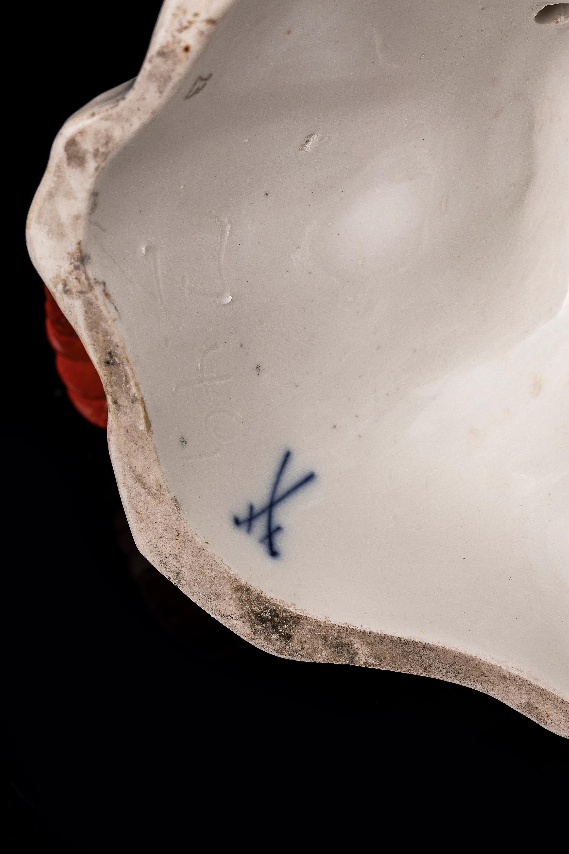 Pareja fina y grande de loros de porcelana de Meissen del siglo XIX en venta 8
