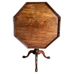 Fine and Rare George II Mahogany Galleried Octagonal Table