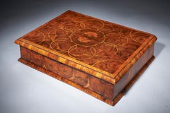 Fine and Rare Late 17th Century William and Mary Olive Oyster Lace Box